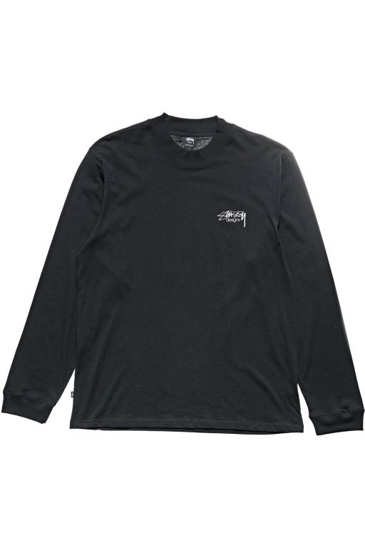 Stussy Mens Design Long Sleeve T Shirt Black - PREXL6309